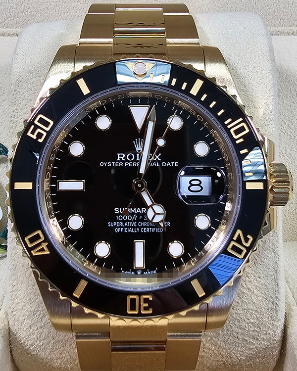 2023 Rolex Submariner Date 41MM Black Dial Yellow-Gold Oyster Bracelet (126618LN)