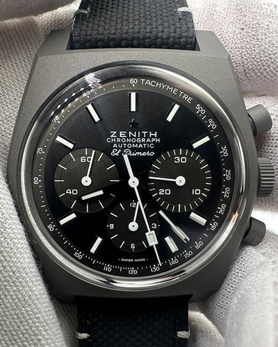 2023 Zenith Chronomaster Revival Shadow 37MM Black Dial Textile Strap (97.T384.4061/21.C822)