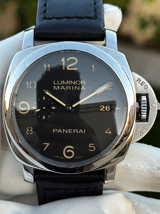 Panerai Luminor Marina 1950 3 Days 44MM Black Dial Leather Strap (PAM00359)