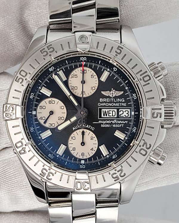 Breitling Superocean Chronograph 42MM Black Dial Steel Bracelet (A13340)