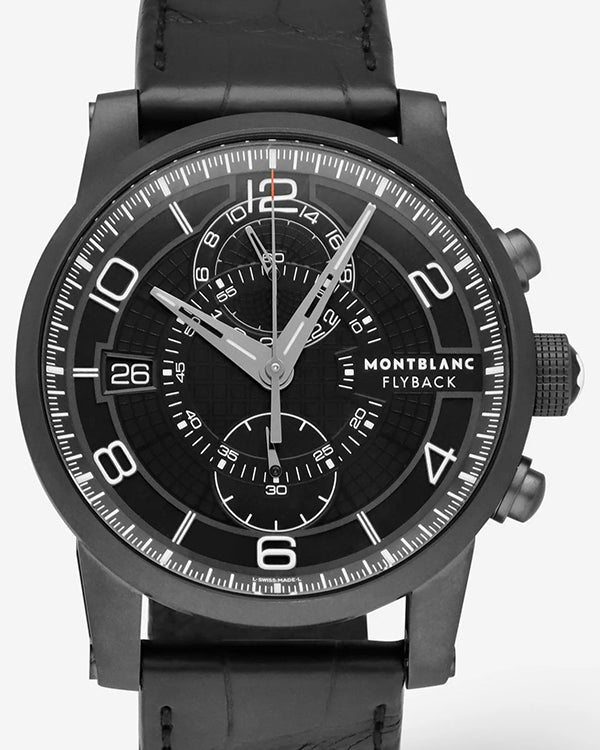 Montblanc Timewalker L.E. 43MM Black Dial Leather Bracelet (106507)