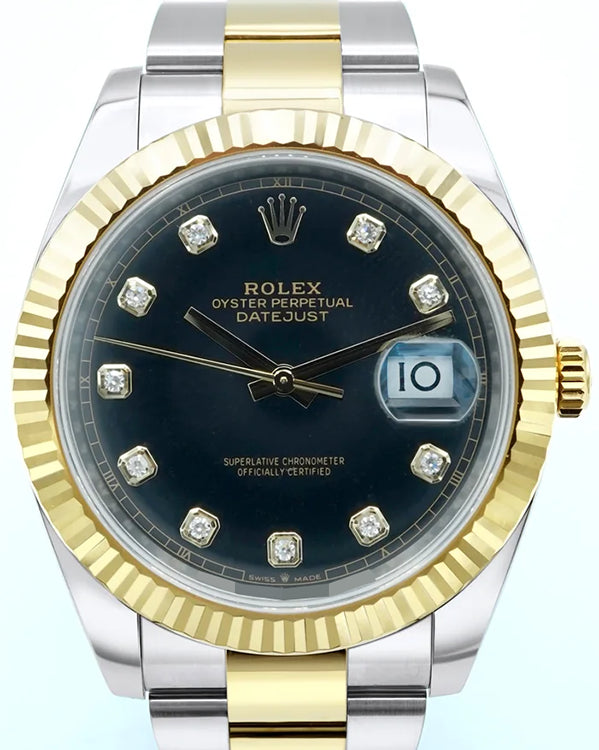 2021 Rolex Datejust 41MM Black Dial Two-Tone Oyster Bracelet (126333)