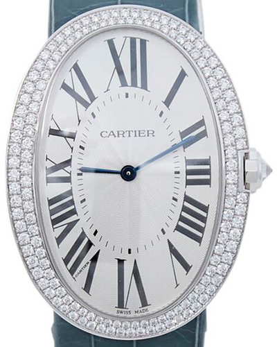2016 Cartier Baignoire de Cartier XL 44x34MM White Dial Leather Strap (WB520009)