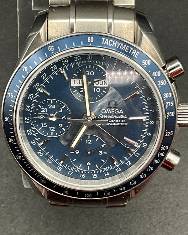 2010 Omega Speedmaster Day-Date 40MM Blue Dial Steel Bracelet (3222.80.00)