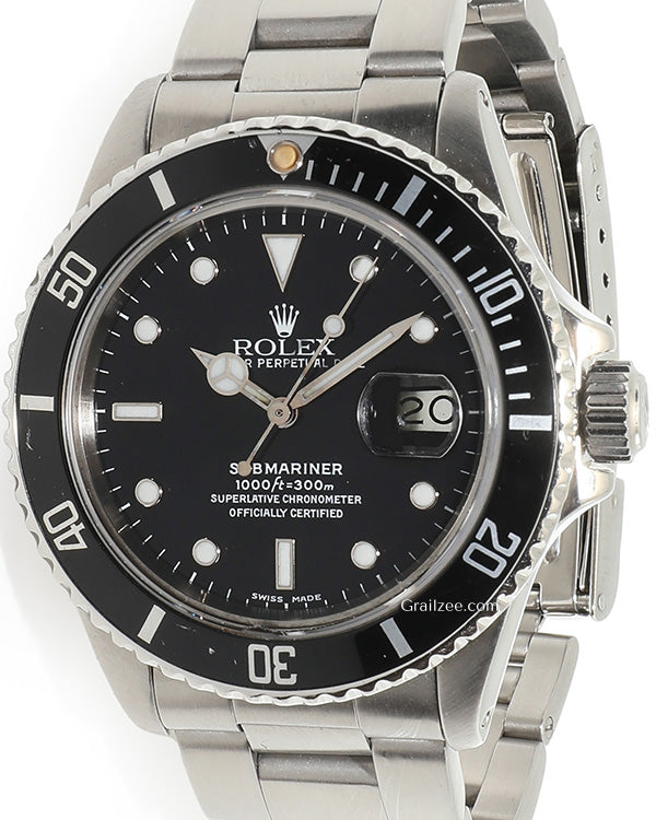 Rolex Submariner Date 40MM Black Dial Oyster Bracelet (16800)