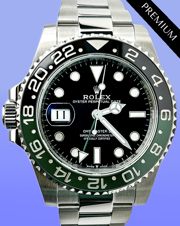 No Reserve - 2024 Rolex GMT-Master II "Sprite" 40MM Black Dial Steel Bracelet (126720VTNR)