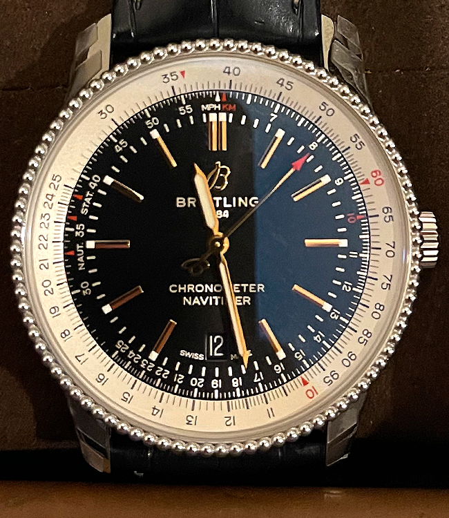 2019 Breitling Navitimer 41MM Black Dial Leather Strap (A17326211B1P1)