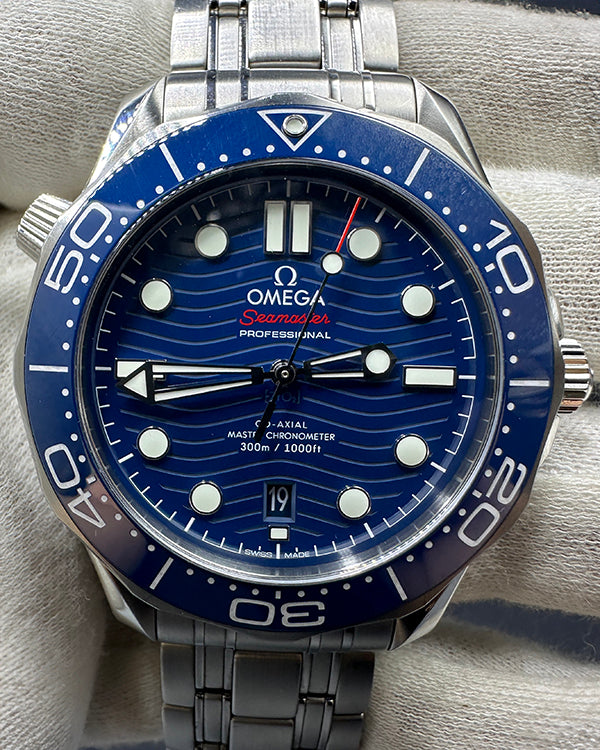 2021 Omega Seamaster Diver 300M 42MM Blue Dial Steel Bracelet (210.30.42.20.03.001)