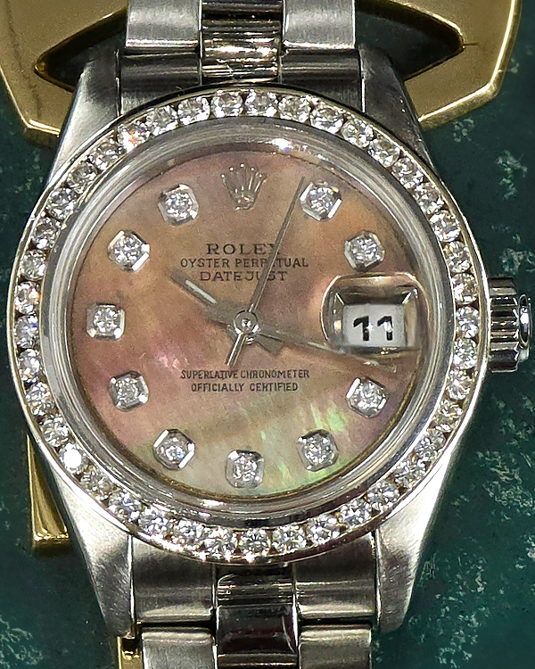 Rolex Oyster Perpetual Lady-Date 26MM Aftermarket Mother of Pearl Dial Oyster Bracelet (79240)