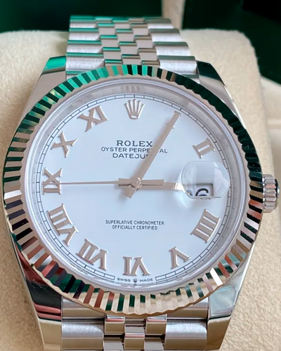 2023 Rolex Datejust 41MM White Dial Jubilee Bracelet (126334)