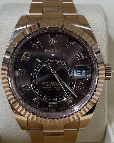 Rolex Sky-Dweller 42MM Chocolate Dial Everose Gold Bracelet (326935)