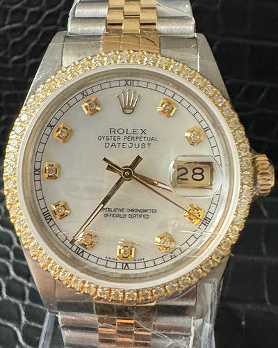 Rolex Datejust 36MM Aftermarket White Dial Two-Tone Jubilee Bracelet (16013)