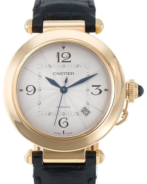 2020 Cartier Pasha De Cartier 41MM Silver Dial Leather Strap (WGPA0007)