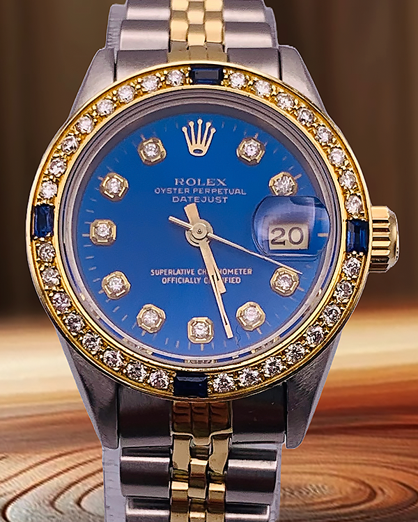 Rolex Datejust 26MM Aftermarket Blue Dial Two-Tone Jubilee Bracelet (69173)