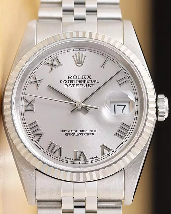 Rolex Datejust 36MM Silver Dial Jubilee Bracelet (16234)