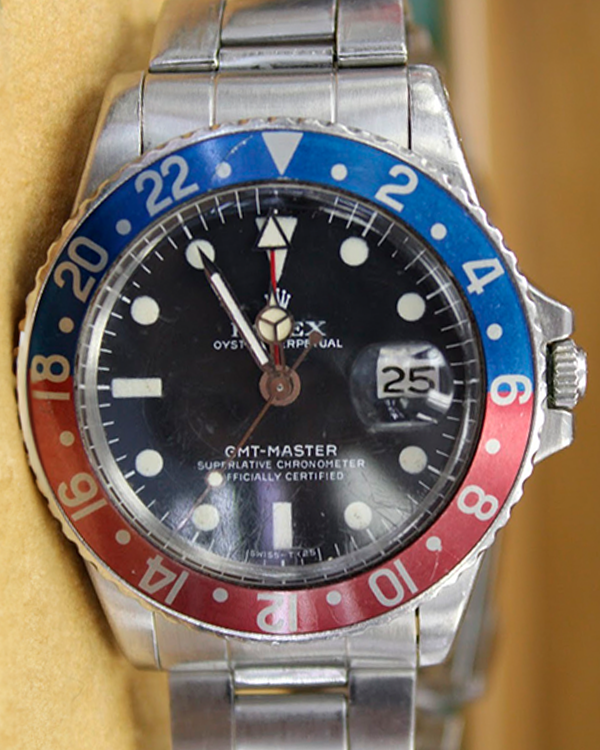 Rolex GMT-Master "Pepsi" 40MM Steel Black Dial (1675)