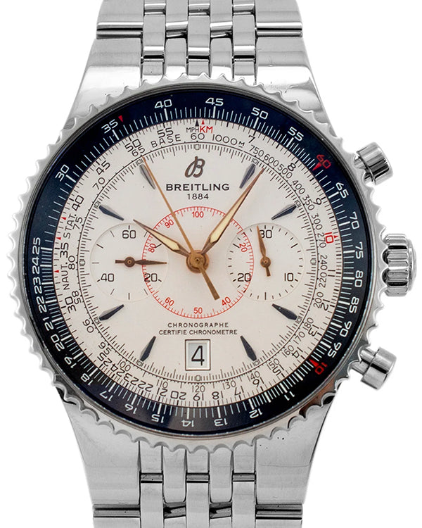 Breitling Montbrillant Légende 47MM White Dial Steel Bracelet (A23340)