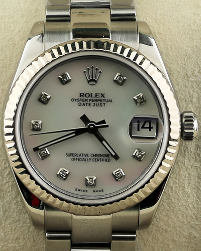 Rolex Datejust 31MM Aftermarket Mother of Pearl Dial Oyster Bracelet (178274)