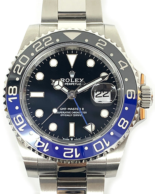 2022 Rolex GMT-Master II "Batman" 40MM Black Dial Oyster Bracelet (126710BLNR)