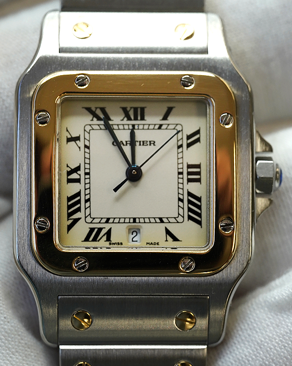 Cartier Santos Galbée 29MM Quartz White Dial Two-Tone Bracelet (W20011C4)