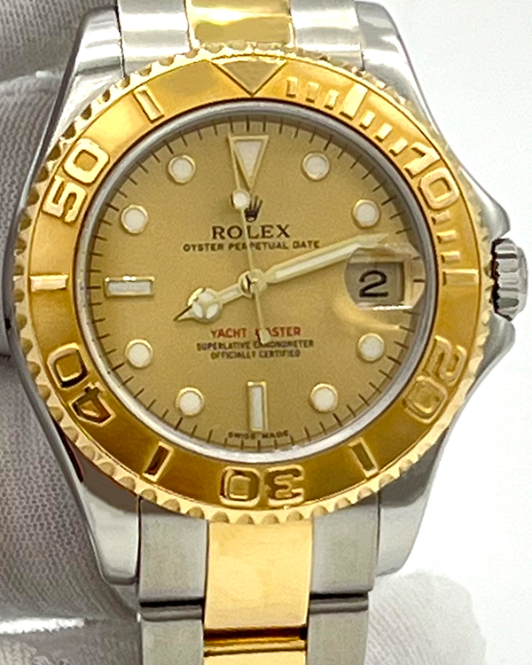 2002 Rolex Yacht-Master 35MM Champagne Dial Two-Tone Bracelet (168623)