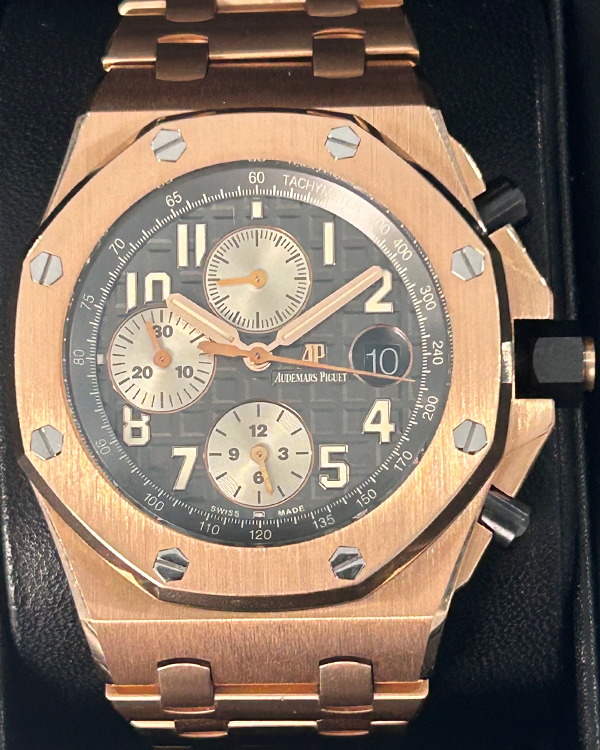 Audemars Piguet Royal Oak Offshore Chronograph 42MM  Grey Dial Rose Gold Bracelet (26470OR.OO.1000OR.02)