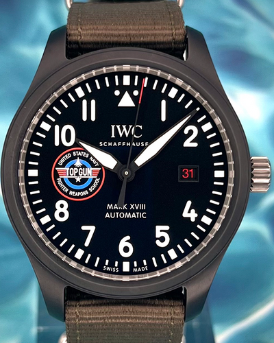 2024 IWC Schaffhausen Pilot Mark "Top Gun" 41MM Black Dial Textile Strap (IW324712)