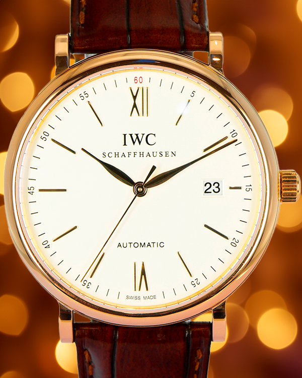 IWC Schaffhausen Portofino 40MM White Dial Leather Strap (IW356504)