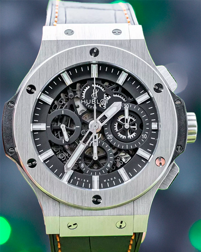 2015 Hublot Big Bang Aero Bang 44MM Skeleton Dial Leather/Rubber Strap (311.SX.1170.RX)