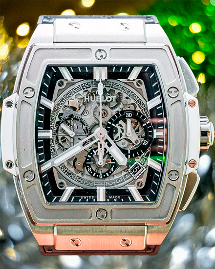 2017 Hublot Spirit Of Big Bang S.E. 45x51MM Skeleton Dial Rubber/Leather Strap (601.NE.0172.LR.JPN17)