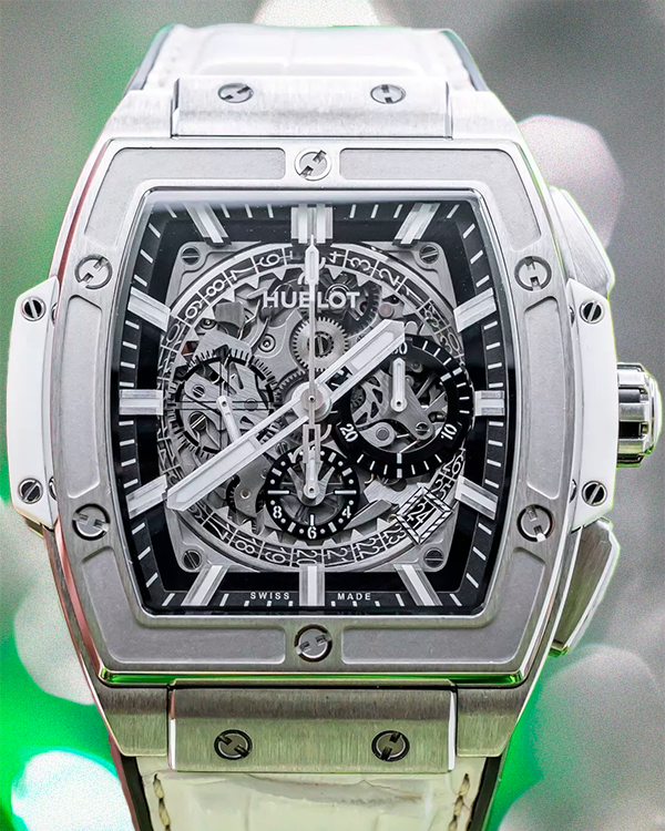 Hublot Spirit Of Big Bang S.E 45MM Skeleton Dial Leather Strap (601.NE.0172.LR.JPN17)