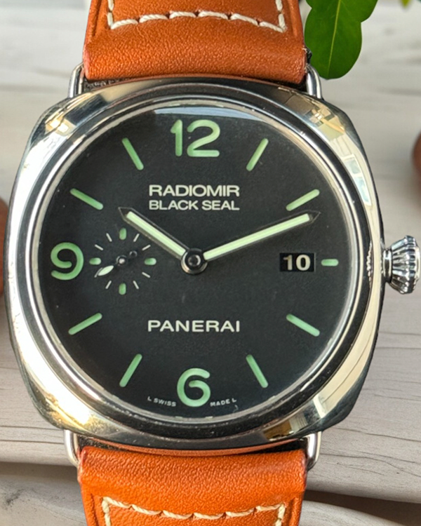 Panerai Radiomir Black Seal 3 Days Automatic 45MM Black Dial OEM Leather Strap (PAM00388)