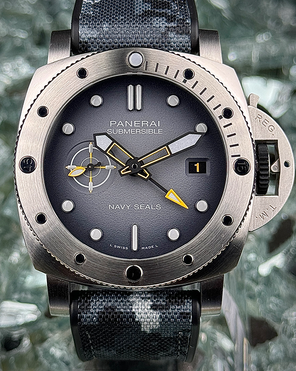 2023 Panerai Luminor Submersible "Navy SEALs" 44MM Grey Dial Rubber-Textile Strap (PAM01323)