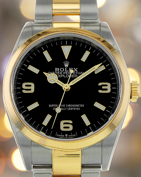 2021 Rolex Explorer 36MM Black Dial Two-Tone Bracelet (124273)