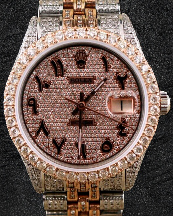 Rolex Datejust 36MM Diamond Pavé Dial Two-Tone Jubilee Bracelet (1603)