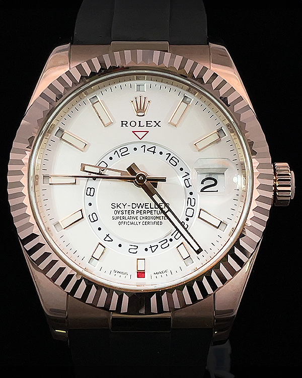 2020 Rolex Sky-Dweller 42MM White Dial Oysterflex Strap (326235)