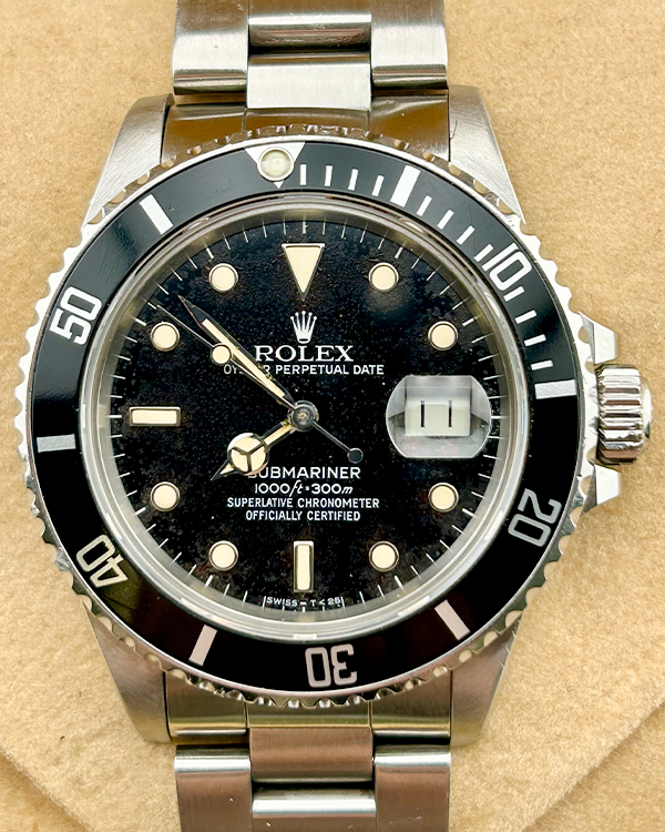 Rolex Submariner Date Vintage 40MM Black Dial Steel Bracelet (16800)