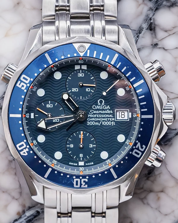 Omega Seamaster Diver 300M Professional Chronograph 41.5MM Blue Dial Steel Bracelet (2599.80.00)