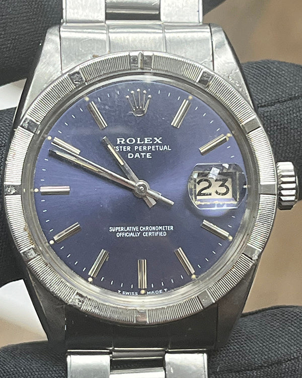 Rolex Oyster Perpetual Date 34MM Blue Dial Oyster Bracelet (1501)