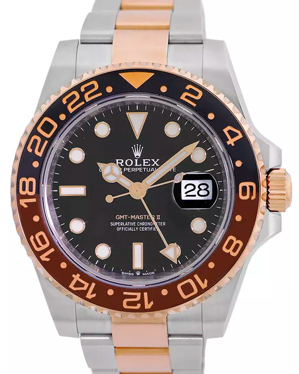 Rolex GMT-Master II "Rootbeer" 40MM Black Dial Two-Tone Bracelet (126711CHNR)