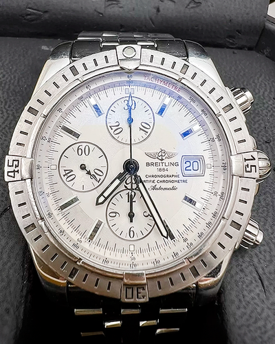 2006 Breitling Chronomat Evolution 43MM Silver Dial Steel Bracelet (A156G69PA)