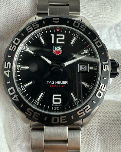 No Reserve - TAG Heuer Formula 1 41MM Quartz Black Dial Steel Bracelet (WAZ1110.BA0875)