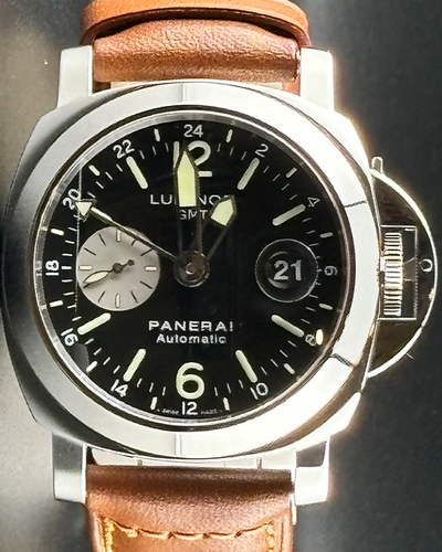 Panerai Luminor 44MM Black Dial Leather Strap (PAM00088)