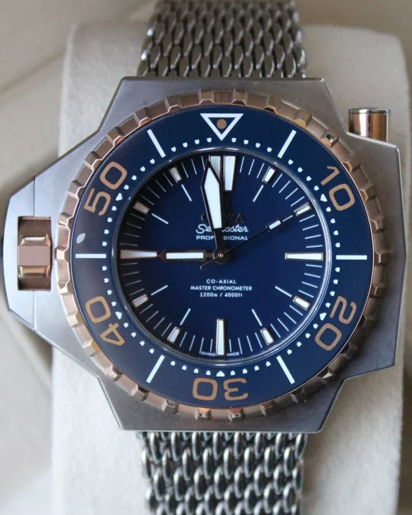 2022 Omega Seamaster Ploprof 1200M 55x48MM Blue Dial Titanium Bracelet (227.60.55.21.03.001)