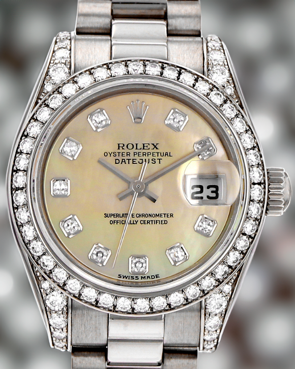 2001 Rolex Lady-Datejust 26MM Mother of Pearl Steel Bracelet (179159)