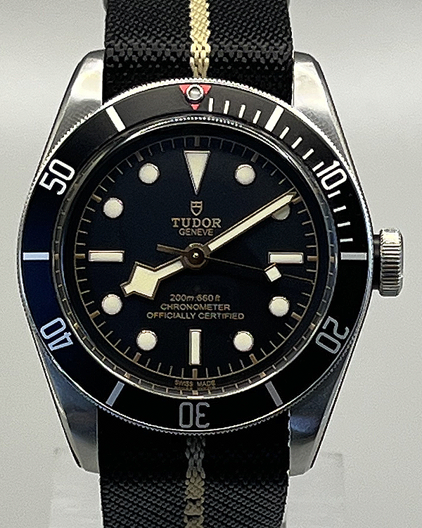 No Reserve - 2017 Tudor Black Bay Heritage 41MM Black Dial Textile Strap (79230N)