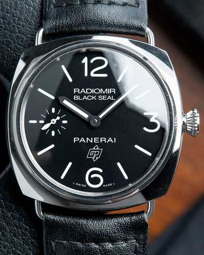 2016 Panerai Radiomir Black Seal 45mm Black Dial Leather Strap (PAM00380)