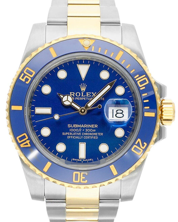 2008 Rolex Submariner Date "Bluesy" 40MM Blue Dial Two-Tone Oyster Bracelet (116613LB)