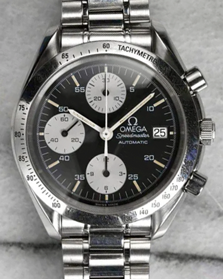 Omega Speedmaster Reduced "Reverse Panda" 39MM Black Dial Steel Bracelet (3511.50)