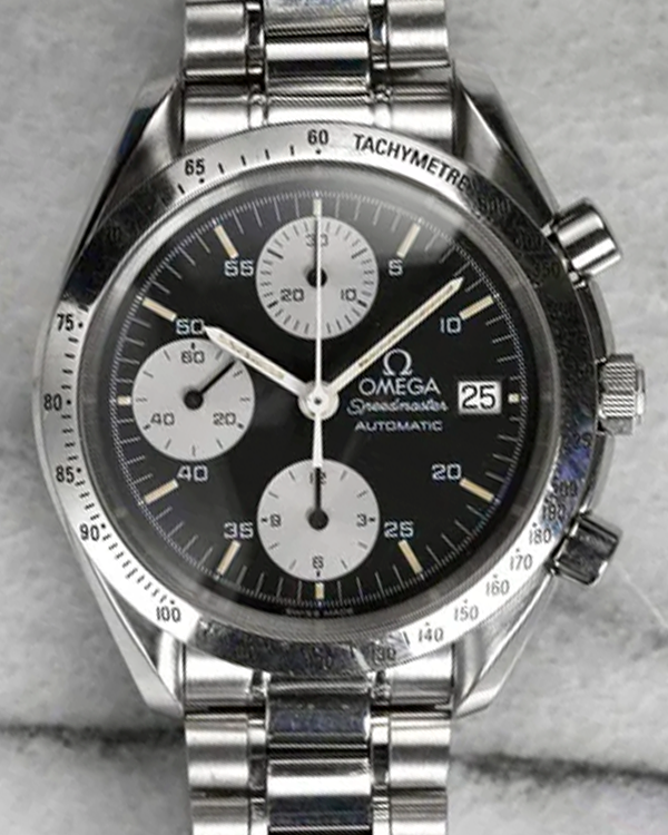 Omega Speedmaster Reduced "Reverse Panda" 39MM Black Dial Steel Bracelet (3511.50)
